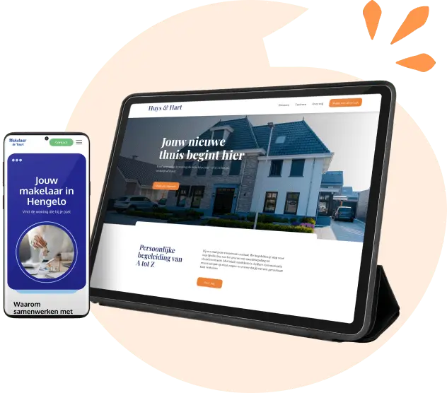 Voorbeelden van websites voor makelaars