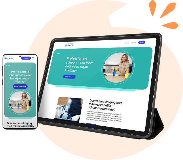 Voorbeelden van websites voor schoonmakers
