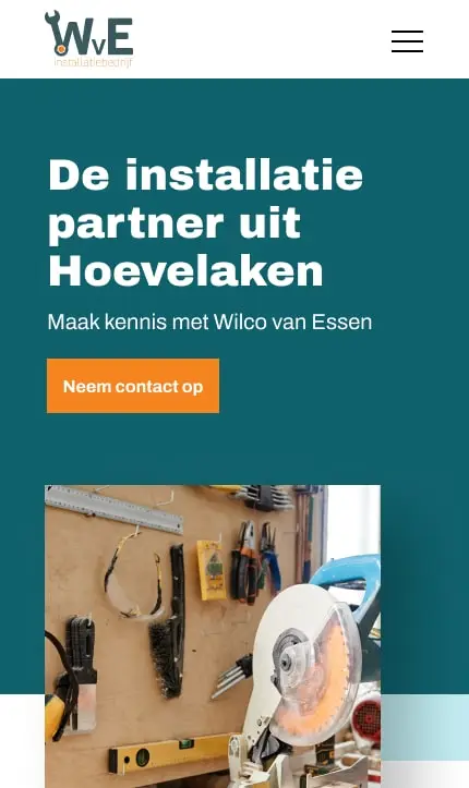 WvE mockup mobiel