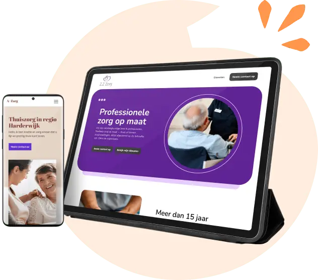 Website voor de zorg branche voorbeelden