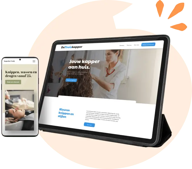 Website voor kappers voorbeelden