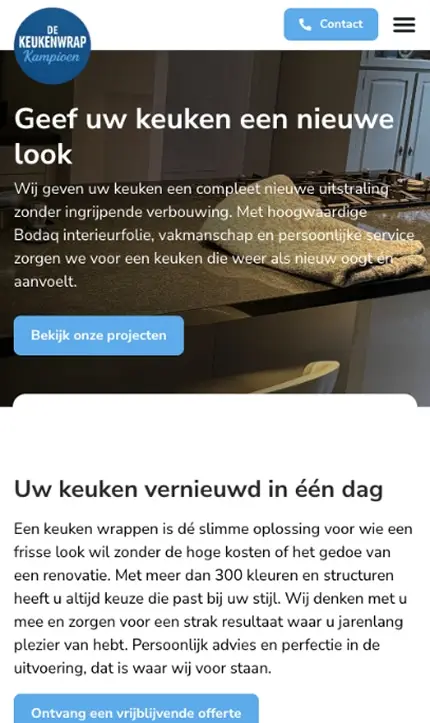 Keukenwrap mobiel